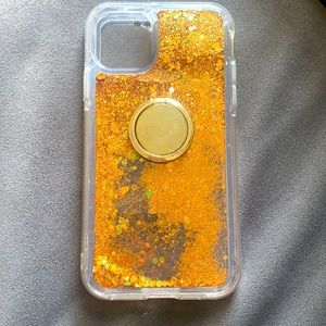 iPhone 11 case, glitter filled